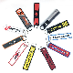  Wholesale Cheap Customized Personalized Fabric Patch Key Chain Key Ring Custom Woven Label Embroidery Keychain