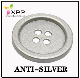 Sample Customization Anti Silver Metal Alloy 4hole Fancy Button