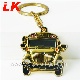  Bulk Personalized Metal Custom Car Bead Bell Gold Logo Keychain