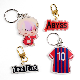 Custom Cute Printed Double Sided Clear Acrylic Resin Letter Keychain Holographic Charms manufacturer