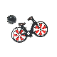  Custom Red Bicycle Pin Bike Brooch Cool Cyclists Badges Sports Lapel Pins