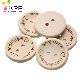  Natural Wooden Button with Laser Logo for Children Garments