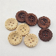  Fine-Edged Wooden Round 4-Hole Buttons for Garment Accessories Clothing
