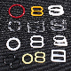 New Design Transparent Black Underwear Accessories Plastic Bra Ring and Slider