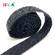  Custom Size 2.5cm Wide Black Elastic Hook and Loop Strap for Shoes/Bags