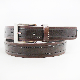  High Quality Brown Color Cow Leather Belt Men Genuine Leather Belt Metal Pin Belt Buckle