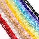  Customized Flat Round Ab Color Faceted Crystal Glass Beads