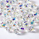  Bulk Facetd Drilled Transparency Crystal Glass Beads for Bracelet Jewelry Accessories