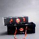Black Paper Small Size Food Cake Packaging Custom Handle Box