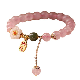  Pink Crystal Round Bead Peach Blossom String Boudoir Jewellery