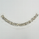  Black Nickle Beading Neckline with Copper and Rhinestone