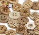  Coconut Natural Button with Pattern Logo