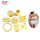  High End Custom Metal Clasp Buckle O Ring Slider Hooks Cord Ends, Gold Metal Accessories Hardware for Bra Swimsuit Beachwear Swimwear Garment Shoes Furniture