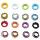  Factory Direct Colorful Round Curtain Shoe Handbag Eyelet Ring Brass Grommet Eyelet Metal Tag Eyelets with Washer