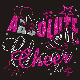 Glittering Holofoil Absolute Cheer Iron on Motif Heat Press Transfer Rhinestone
