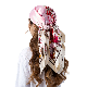  Spring Summer 35 Inch Square Silk Feeling Head Wrap Scarf for Women