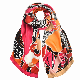  Manufacturer Screen Printing Pure Silk Hot Sale Machine Hem Lady Silk Scarf of Custom Size