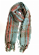  Ladies′ Soft Woven Check Scarf
