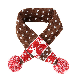  Christmas Knitted Elk Striped Fur Ball Pet Scarf Dog Scarf