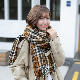  New Winter Women Knitted Poncho Cape Coat Stripe Tassel Turtleneck Warm Shawl Pullover Cloak Scarf