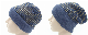 Cotton Yarn Knitted Hat & Scarf with Cotton Jersey Lining and Cuff