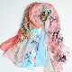  Custom Digital Printed Long Silk Scarf Small MOQ