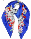  Gorgeous Pattern New Fashionable Stripe Printed Blue Soft Viscose Scarf 2023