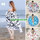  Customizable Qualified Microfiber Printed Round Beach Towel with Tassel