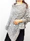 Cashmere Wool Rib Knit Poncho