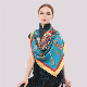  Custom Digital Printing Natual Silk Bandanas Scarf for Lady.
