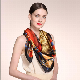 90*90cm 100% Pure Custom Print Bandanas Silk Scarf for Women
