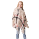  Wholesale Ladies Plaid Poncho Scarf with High Collar