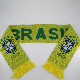  100% Acrylic Knitted Jacquard Football Fans Soccer Scarf with Football Team Logo and Design