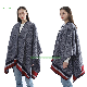 Western Plaid Cloak Fashion Lady Scarf Cotton Shawl Blanket Winter
