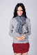  Semi-Worsted Cashmere Scarf for Both Men & Women with Herringbone Pattern