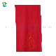  Flower Embroidery 30% Yak Velvet 70% Wool Red Color Women Scarf