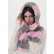  Soft Striped Plush Winter Warm Thickened Knitted Scarf