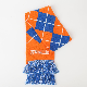 Knitted Check Pattern Acrylic Winter Scarf