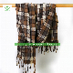 Fashion Men′ S Soft Cashmere Shawl Plaid Scarf with Tassel Winter