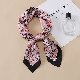  New Fashion Style Women Gift Decorative Square 70*70cm Silk Soft Twill Flower Print Hair Band Lady Scarf