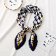  Vintage Classic Fashion Style Women Square 70*70cm Silk Chiffon Decorative Gift Twill Houndstooth Chain Print Soft Lady Scarf
