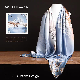  Custom Big Women Digital Printing Satin Pure Silk Scarf 90*90 Cm Hair Square Scarves