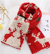 Acrylic Jacquard Knitted Winter Warm Deer Christmas Day Festival Long Scarf