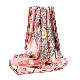 OEM Luxury Hot Sale New Design High Quality Fashion Women Printing Square 100%Pure Silk Scarf 110*110cm Custom