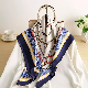  Manufacture Wholesale 90*90cm Square Polyester Scarf Custom Design Silk Scarves