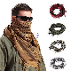  2023 Custom Military 100% Cotton Shemagh Keffiyeh Desert Breathable Scarf for Men and Woman
