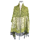  2023 Fashion Women Shiny Pashmina Scarf Shawl with Gold Thread