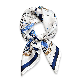  High Quality Spring and Summer Elegant White Printing Silk Square Scarf