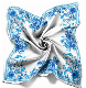  Custom Print Blue Silk Square Head Scarves
