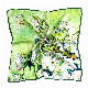  27 Inch 70*70cm Green Print Square Pure Silk Scarf Bandanas